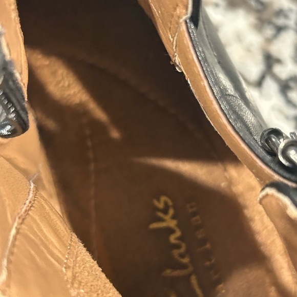 Clarks Black Leather Ankle Booties - Picture 4 of 4